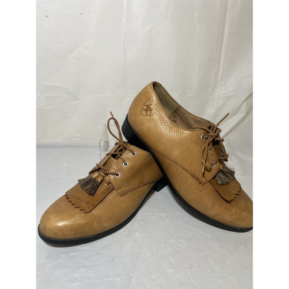 ARIAT Western Jamie Leather Kiltie Oxfords Tassels Shoes Women's Size 8.5 - Picture 4 of 16